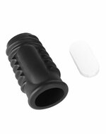 LoveToy - Spiral Knights Ring - Vibrerende Penis Sleeve - diameter 3.7 cm - Zwart