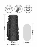 LoveToy - Drip Knights Ring - Vibrerende Penis Sleeve - diameter 3.7 cm - Zwart