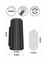 LoveToy - Ridge Knights Ring - Vibrerende Penis Sleeve - diameter 3.7 cm - Zwart