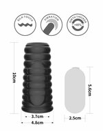 LoveToy - Wave Knights Ring - Vibrerende Penis Sleeve - diameter 3.7 cm - Zwart
