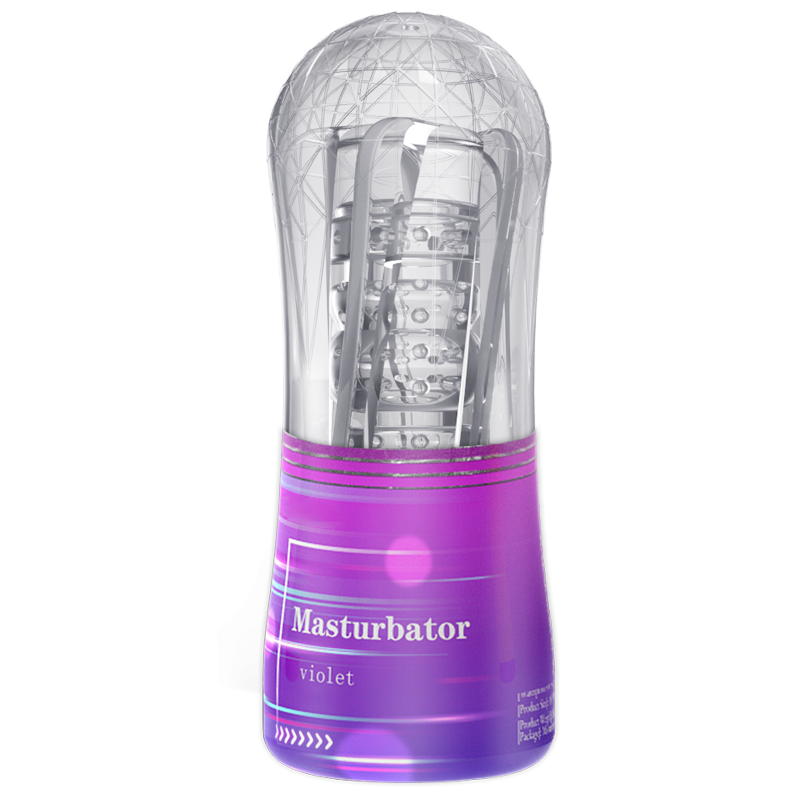 Cup Masturbator - Paars/Transparant-Erotiekvoordeel.nl