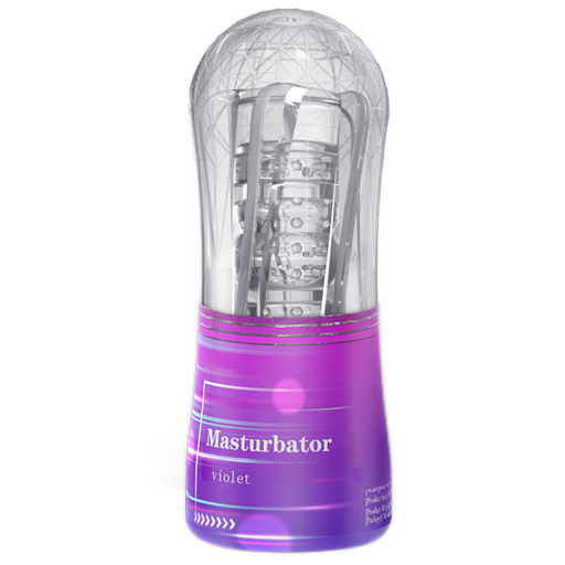 Cup Masturbator - Paars/Transparant-Erotiekvoordeel.nl