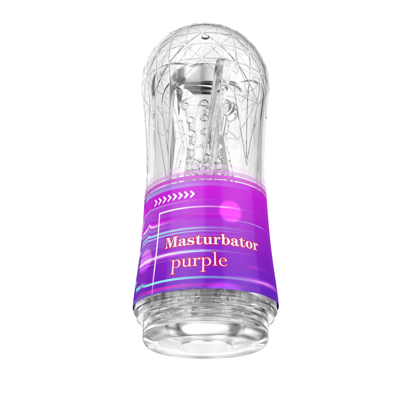 Cup Masturbator - Paars/Transparant-Erotiekvoordeel.nl