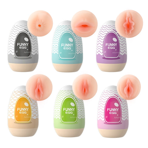 Funny Egg Collection - Mini Masturbator - 6 stuks-Erotiekvoordeel.nl