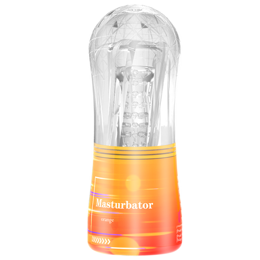 Cup Masturbator - Oranje/Transparant-Erotiekvoordeel.nl