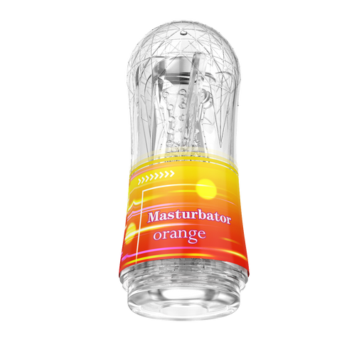Cup Masturbator - Oranje/Transparant-Erotiekvoordeel.nl