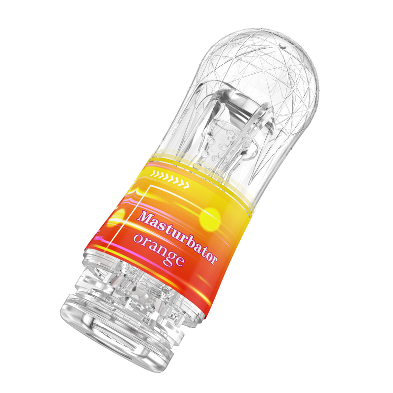 Cup Masturbator - Oranje/Transparant-Erotiekvoordeel.nl