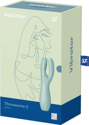 Satisfyer - Threesome 3 - Multifunctionele Vibrator Met 3 Voelsprieten - Groen-Erotiekvoordeel.nl