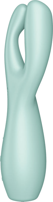 Satisfyer - Threesome 3 - Multifunctionele Vibrator Met 3 Voelsprieten - Groen-Erotiekvoordeel.nl