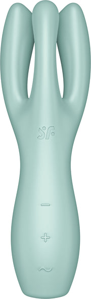 Satisfyer - Threesome 3 - Multifunctionele Vibrator Met 3 Voelsprieten - Groen-Erotiekvoordeel.nl