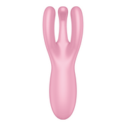 Satisfyer - Threesome 4 - Multifunctionele Vibrator Met 3 Voelsprieten - Roze-Erotiekvoordeel.nl