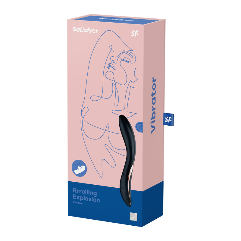 Satisfyer - Rrrolling Explosion - G-Spot Vibrator - Zwart-Erotiekvoordeel.nl