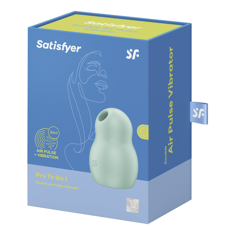 Satisfyer Pro To Go 1 - Luchtdruk Vibrator - Vibrator voor op Reis - Mintgroen-Erotiekvoordeel.nl