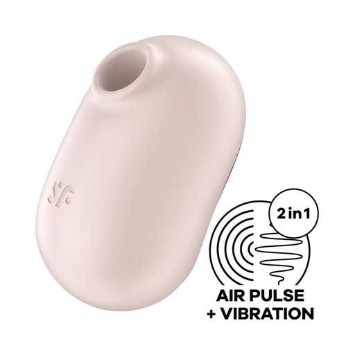 Satisfyer - Pro to Go 2 - Mini Luchtdruk Vibrator - Beige-Erotiekvoordeel.nl