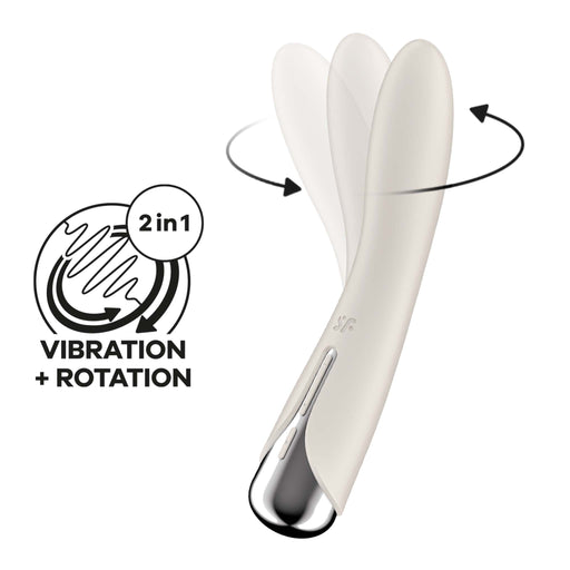 Satisfyer - Spinning Vibe 1 - Roterende Vibrator - Beige-Erotiekvoordeel.nl