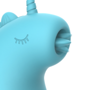 ER - Snowflake Unicorn - Clitoris Vibrator met Likkende Tong - Blauw