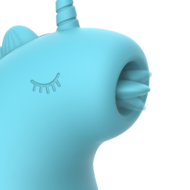 ER - Snowflake Unicorn - Clitoris Vibrator met Likkende Tong - Blauw