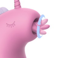 ER - Cupcake Unicorn - Clitoris Vibrator met 360¬¨‚àû Roterende Tong - Roze