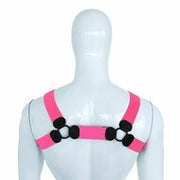Kiotos - Elastisch Borstharnas - Tuigje - Riemenbody - Roze - Maat S/M