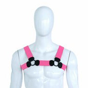 Kiotos - Elastisch Borstharnas - Tuigje - Riemenbody - Roze - Maat S/M