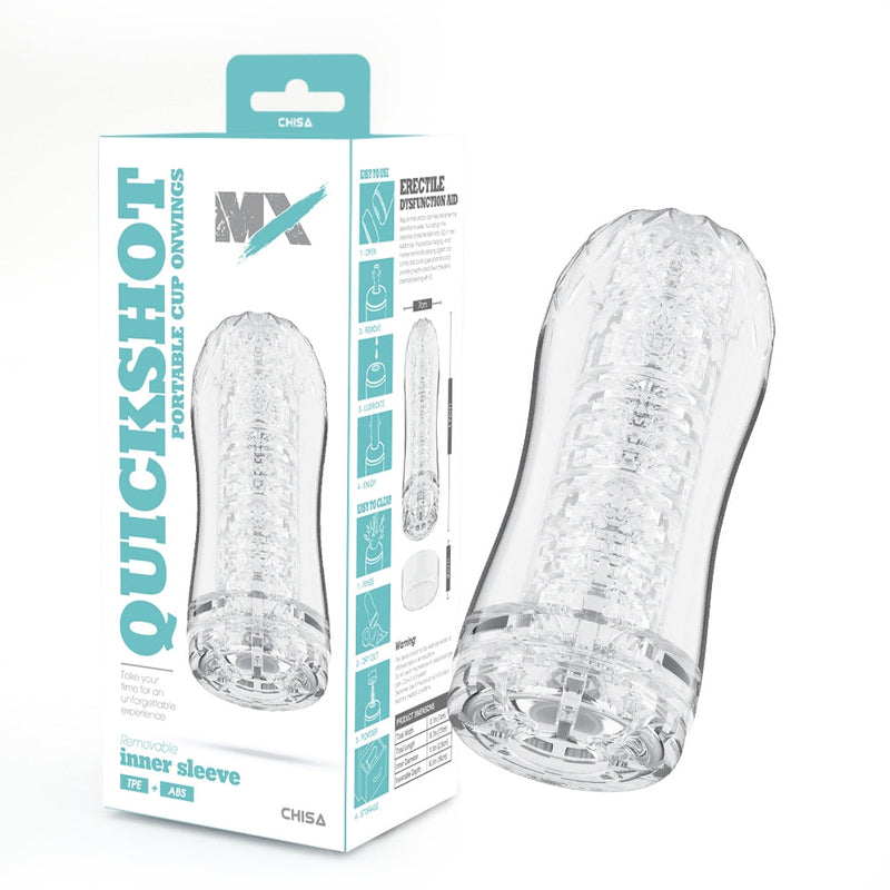 Chisa - Quickshot Portable Cup - Onwings - Cup Masturbator - Transparant-Erotiekvoordeel.nl
