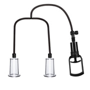 Passion Pump - Tepelzuiger en Borst Pomp Set - Transparant/Zwart-Erotiekvoordeel.nl