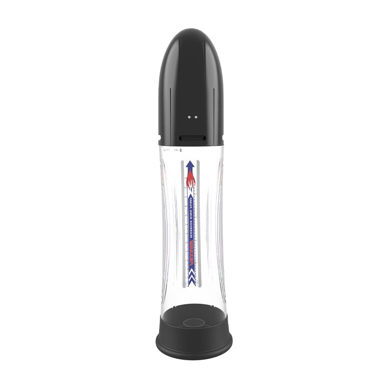 Passion Pump - Elektrische Penispomp - Waterproof - 31 cm - Zwart/Transparant-Erotiekvoordeel.nl