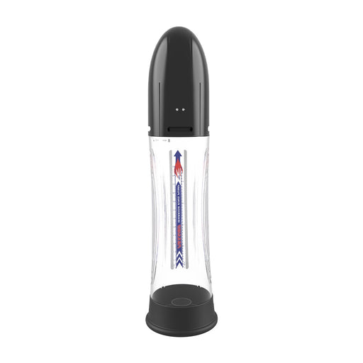 Passion Pump - Elektrische Penispomp - Waterproof - 31 cm - Zwart/Transparant-Erotiekvoordeel.nl