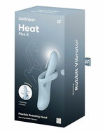 Satisfyer - Heat Flex 4 - Verwarmende Rabbit Vibrator - Lichtblauw
