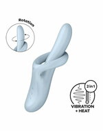 Satisfyer - Heat Flex 4 - Verwarmende Rabbit Vibrator - Lichtblauw