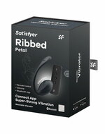 Satisfyer - Ribbed Petal - Draagbare Vibrator - Panty Vibrator - Vibrerend Eitje - Zwart