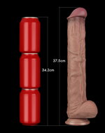 LoveToy - Nature Cock - Dubbellaags Buigbare XXL Dildo - 37.5 cm
