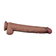 LoveToy - Nature Cock - Dubbellaags Buigbare XXL Dildo - 37.5 cm