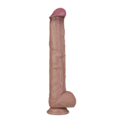 LoveToy - Nature Cock - Dubbellaags Buigbare XXL Dildo - 37.5 cm