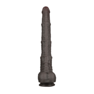 LoveToy - Nature Cock - Dubbellaags Buigbare Dildo met Aders - 40 cm - Bruin