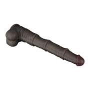 LoveToy - Nature Cock - Dubbellaags Buigbare Dildo met Aders - 40 cm - Bruin