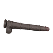 LoveToy - Nature Cock - Dubbellaags Buigbare Dildo met Aders - 40 cm - Bruin