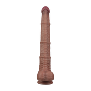 LoveToy - Nature Cock - Dubbellaags Buigbare Dildo met Aders - 40 cm