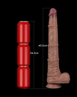 LoveToy - Nature Cock - Dubbellaags Buigbare Dildo met Aders - 40 cm