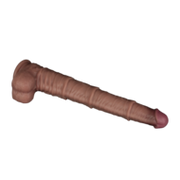 LoveToy - Nature Cock - Dubbellaags Buigbare Dildo met Aders - 40 cm