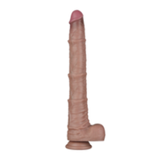 LoveToy - Nature Cock - Dubbellaags Buigbare Dildo met Aders - 40 cm