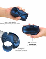 ManWan - Sub One - Vibrerende Masturbator met Tapping Feature - Stellar Blue