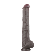 LoveToy - Nature Cock - Dubbellaags Buigbare XXL Dildo - 37.5 cm - Bruin