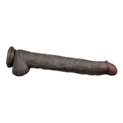 LoveToy - Nature Cock - Dubbellaags Buigbare XXL Dildo - 37.5 cm - Bruin