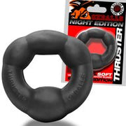Oxballs - Thruster Cockring - Night Edition - Siliconen/TPR - Zwart
