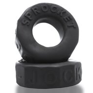 Oxballs - Sprocket Cockring - Night Edition - Siliconen/TPR - Zwart