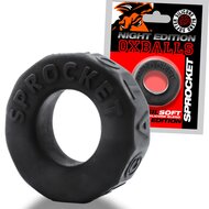 Oxballs - Sprocket Cockring - Night Edition - Siliconen/TPR - Zwart