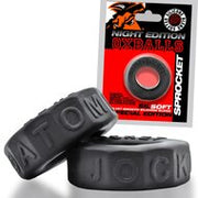 Oxballs - Sprocket Cockring - Night Edition - Siliconen/TPR - Zwart