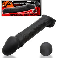Oxballs - Muscle Ripped - Penis Sleeve - Night Edition - Siliconen/TPR - Zwrt