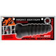 Oxballs - Screwdhole - Inbrengbare Fuck Sleeve - Night Edition - Siliconen/TPR - Zwart
